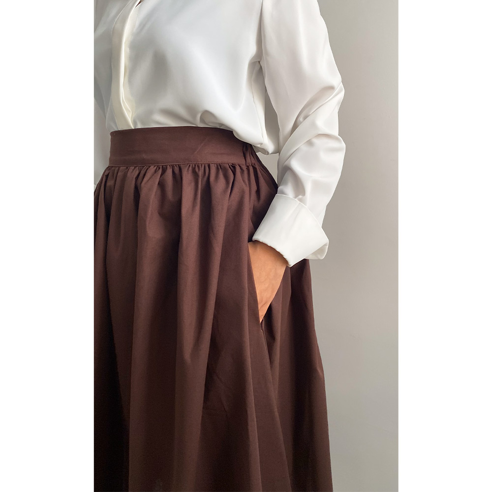 دامن زنانه لینن طرح زارا سوزی (Suzi) سین استایل