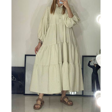 پیراهن زنانه بلند چین دار لویش (Lavish) سین استایل