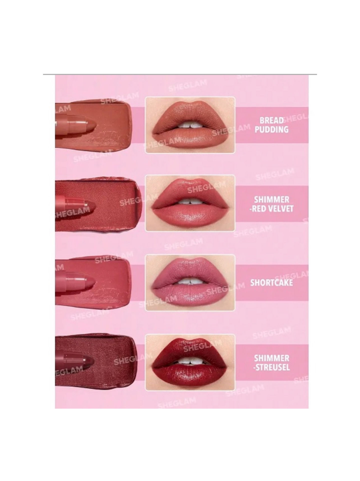 رژ لب مدادی پیچی جاست کیس شیگلم (Sheglam)
