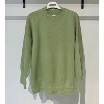 بافت زنانه یقه گرد سبز Fall 44