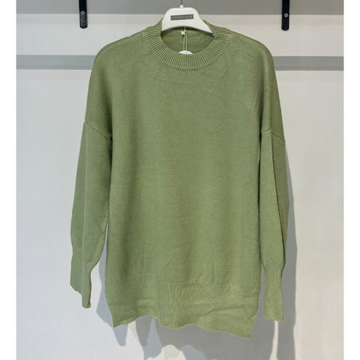 بافت زنانه یقه گرد سبز Fall 44