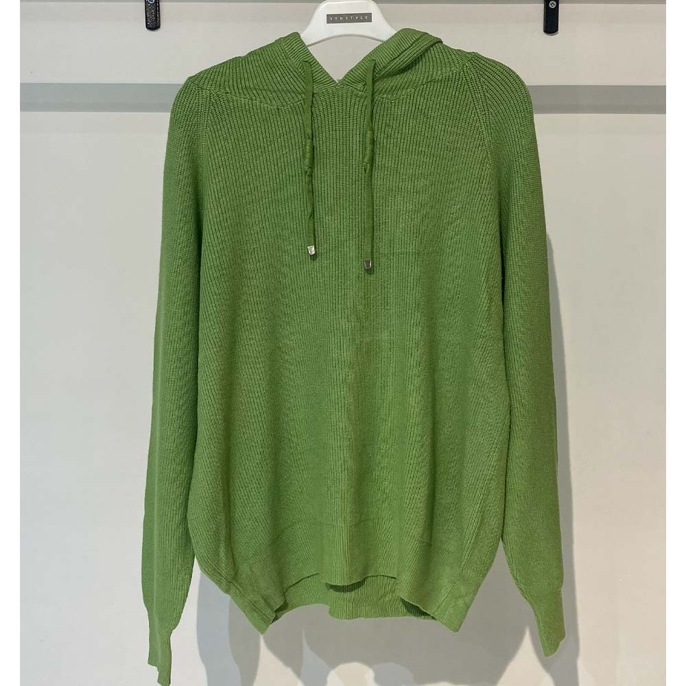 بافت زنانه کلاهدار سبز Fall 45