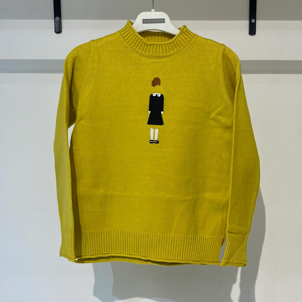 بافت زنانه گلدوزی شده زرد تیره Fall 50