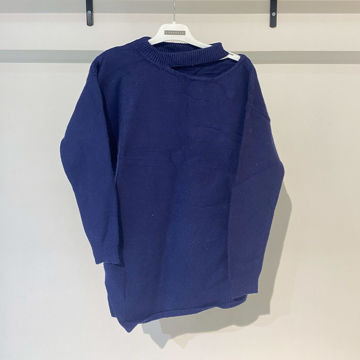 بافت زنانه برش دار آبی Fall 52