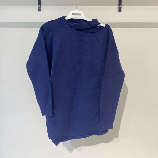 بافت زنانه برش دار آبی Fall 52