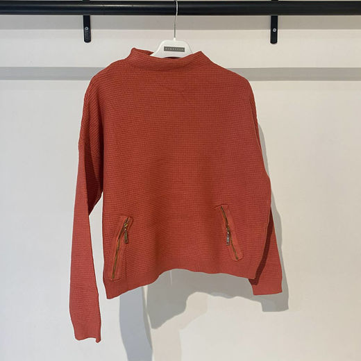 بافت زنانه آجری زیپ دار Fall 54