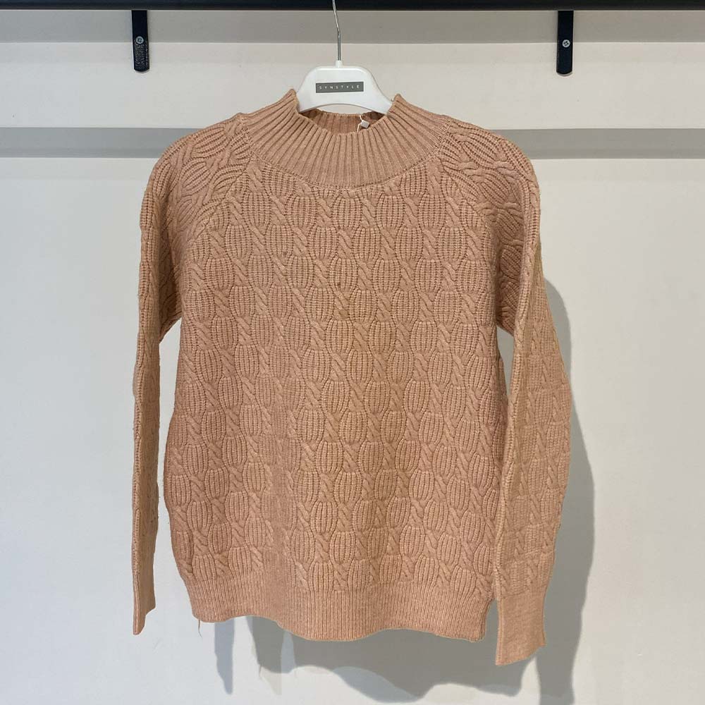 بافت زنانه تکسچردار صورتی Fall 55