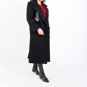 پالتو زنانه بلند فوتر مشکی کانتس (Contess) سین استایل