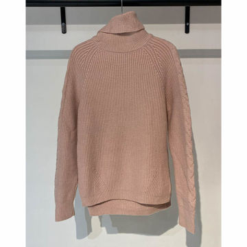 بافت زنانه یقه اسکی صورتی کمرنگ Fall 65