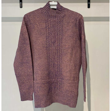 بافت زنانه یقه ایستاده بنفش Fall 72