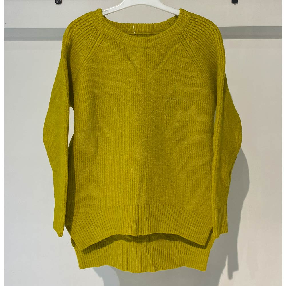 بافت زنانه ساده زرد Fall 75