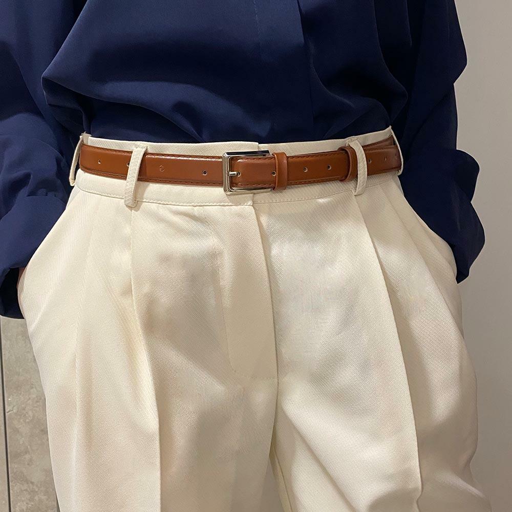 شلوار زنانه کرپ میله‌ای استخوانی آریانا (Ariana) سین استایل