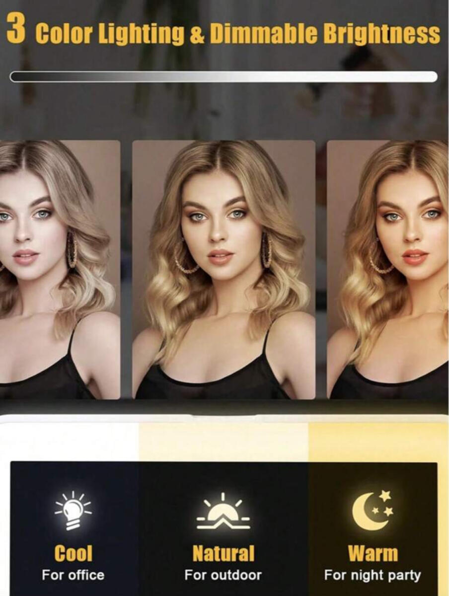 آینه ارایشی LED رومیزی شین (SHEIN)