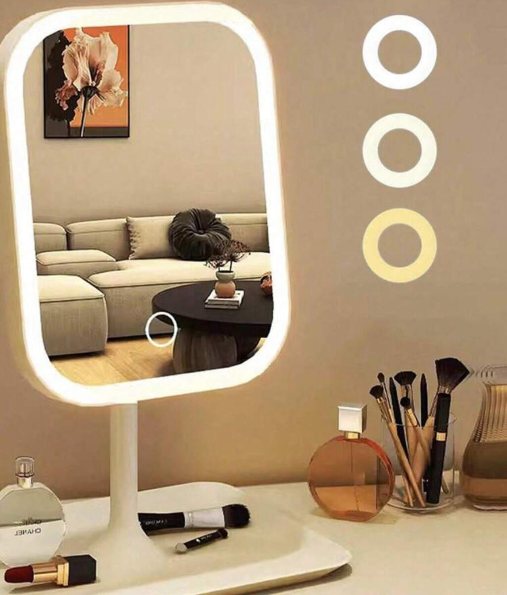 آینه ارایشی LED رومیزی شین (SHEIN)