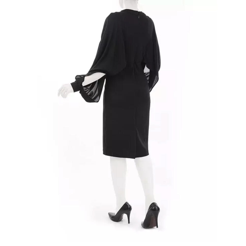 پیراهن زنانه مشکی کرپ سارینا (Sarina)- کد 4060