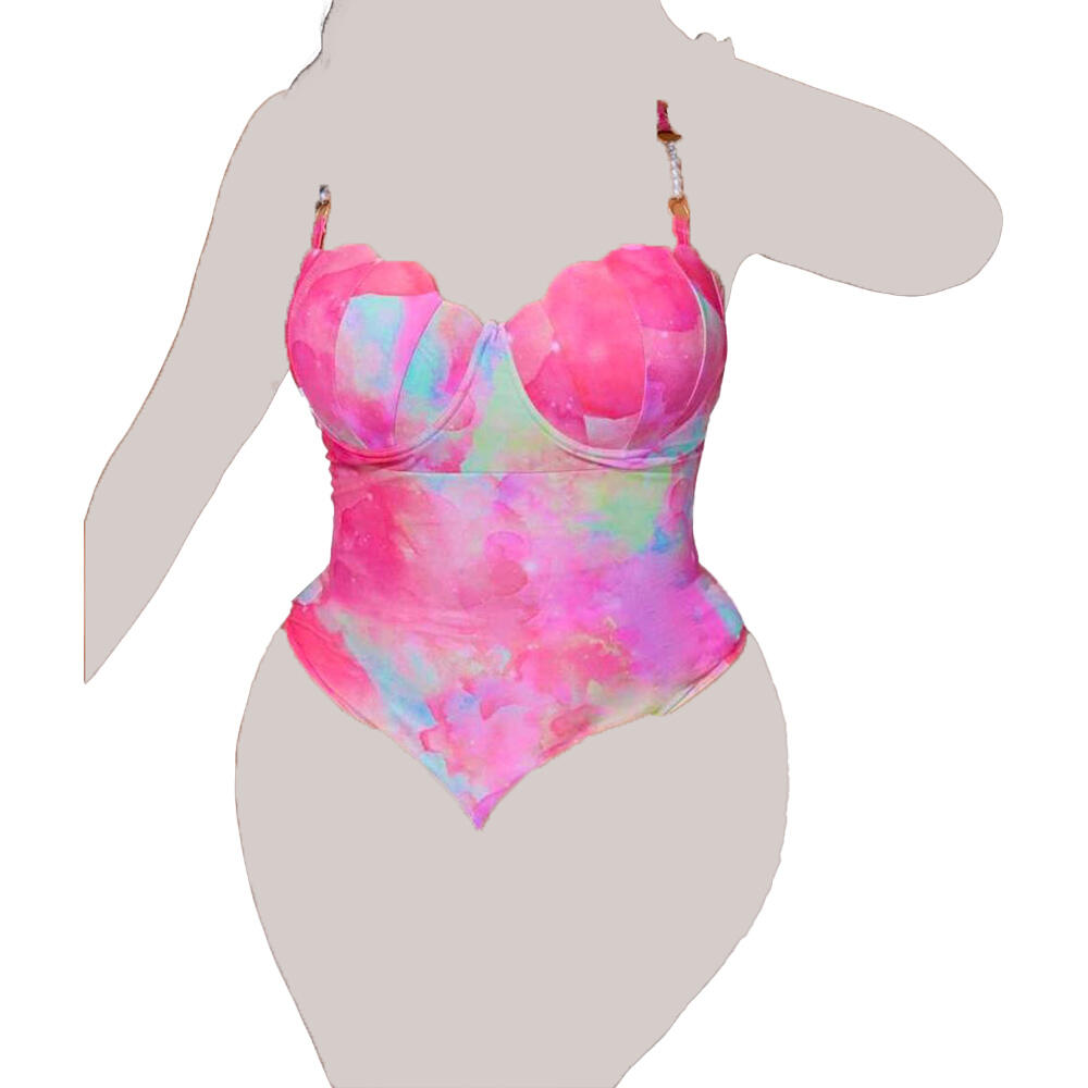 مایو زنانه یک تکه پلاس سایز رینبو (RainBow) از برند شین Shein