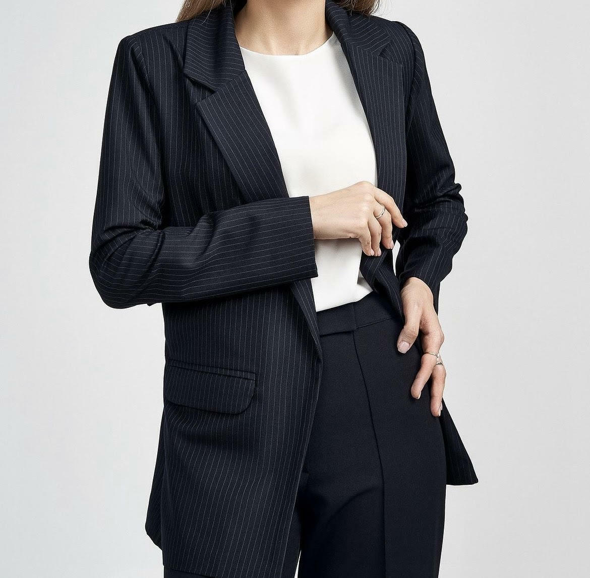 کت زنانه فاستونی سرمه‌ای اسکارلت (Scarlet) سین استایل