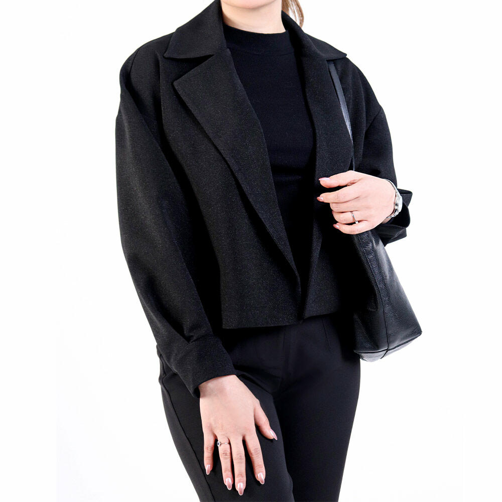 کت کوتاه زنانه پاییزه مشکی دایموند (Diamond) سین استایل