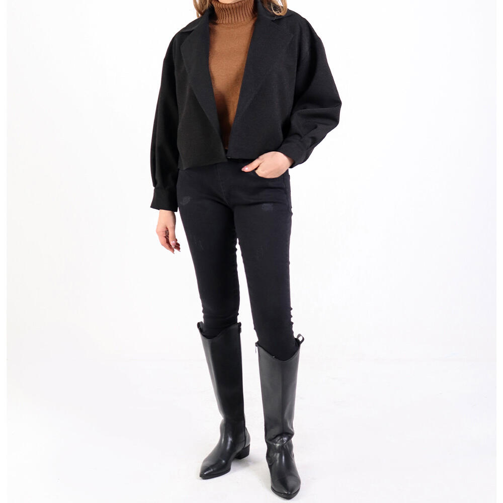 کت کوتاه زنانه پاییزه مشکی دایموند (Diamond) سین استایل