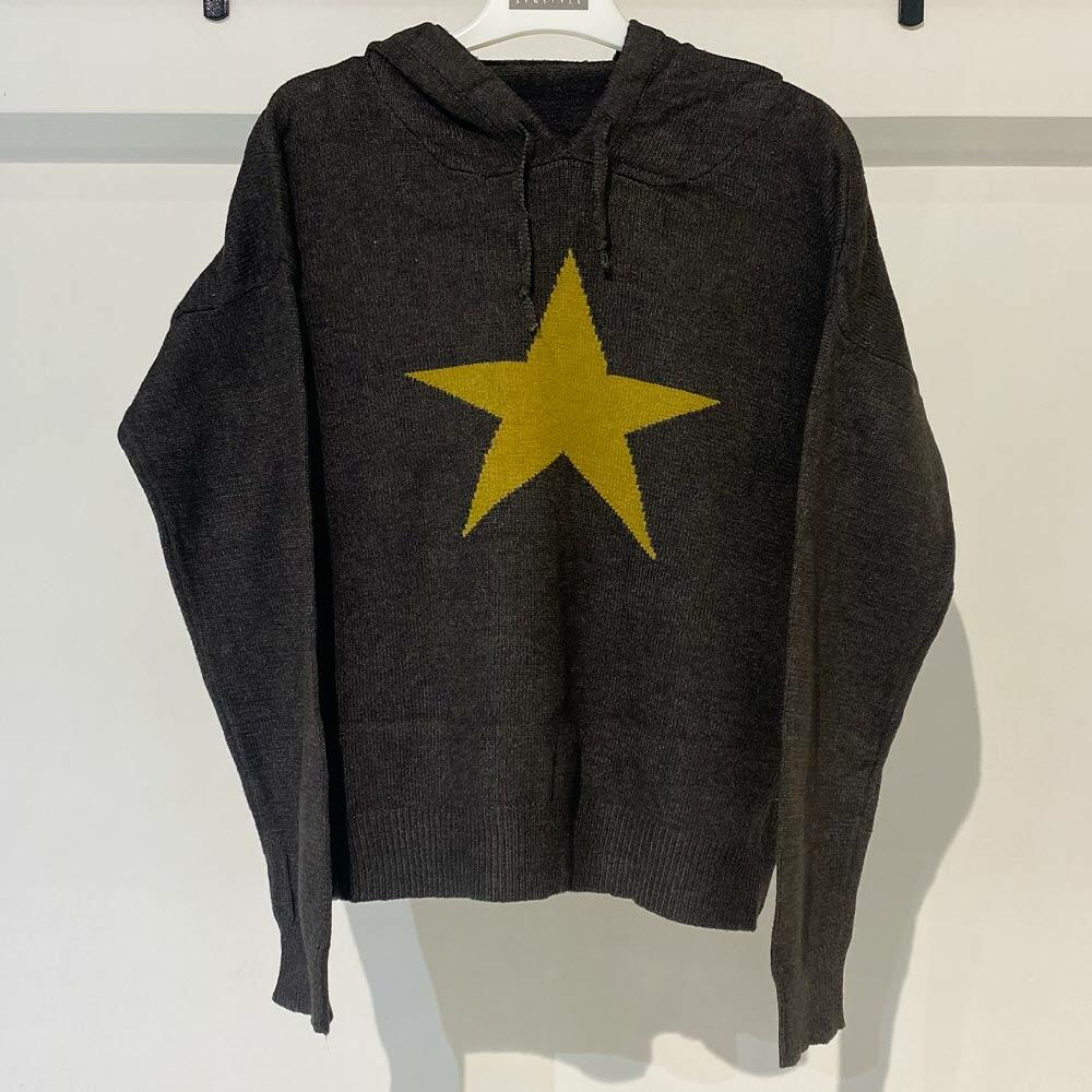 بافت زنانه کلاهدار ذغالی Fall 48