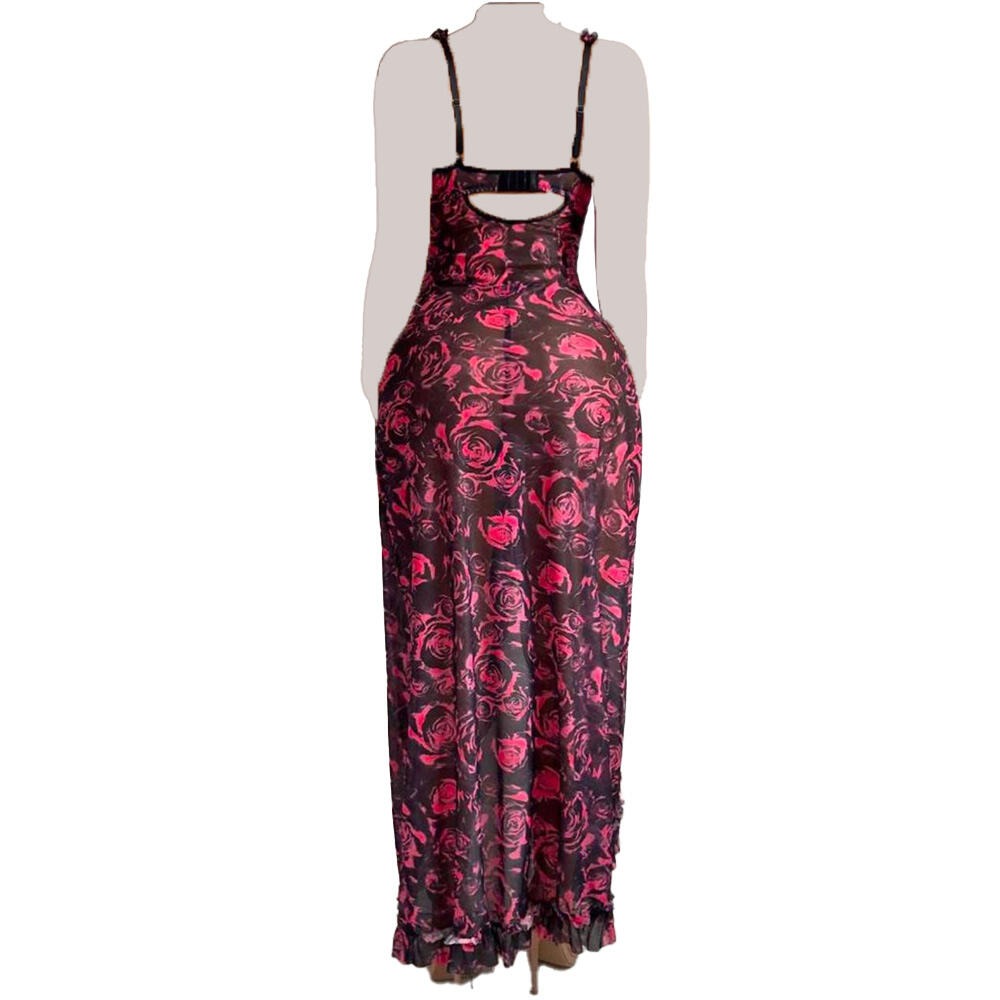 لباس خواب زنانه بلند حریر فنر دار میلی (Milli)