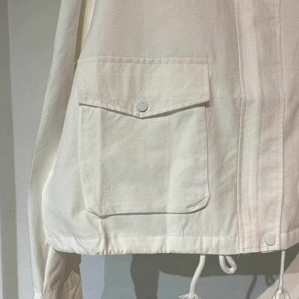 بامبر جکت زنانه سفید سوانا (Swana) سین استایل