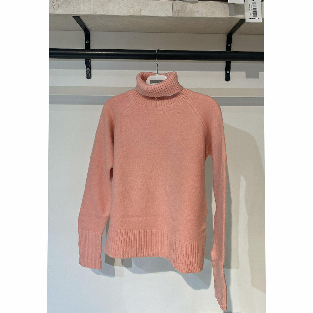 بافت زنانه یقه اسکی صورتی Fall 20