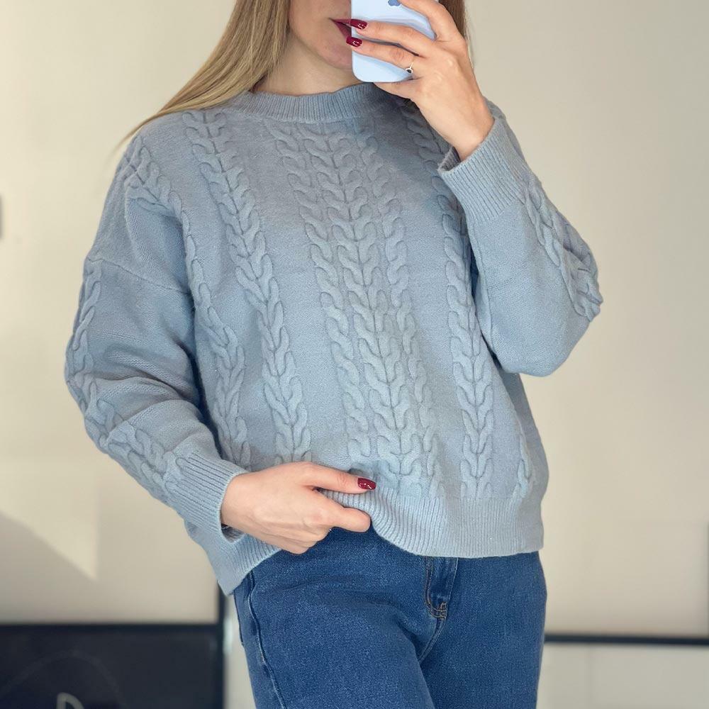 بافت زنانه آبی شاین دار Fall 15