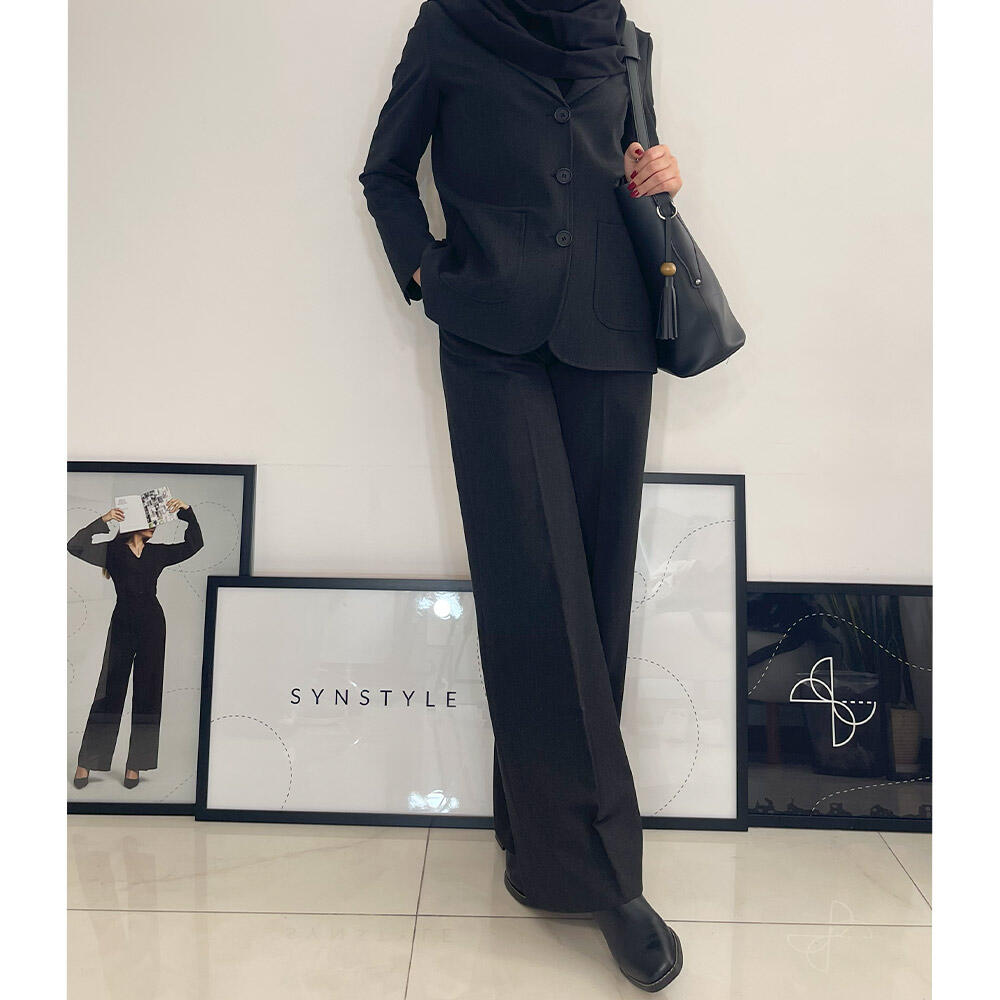 کت و شلوار زنانه کجراه ذغالی بریما (Berima) کد 5400