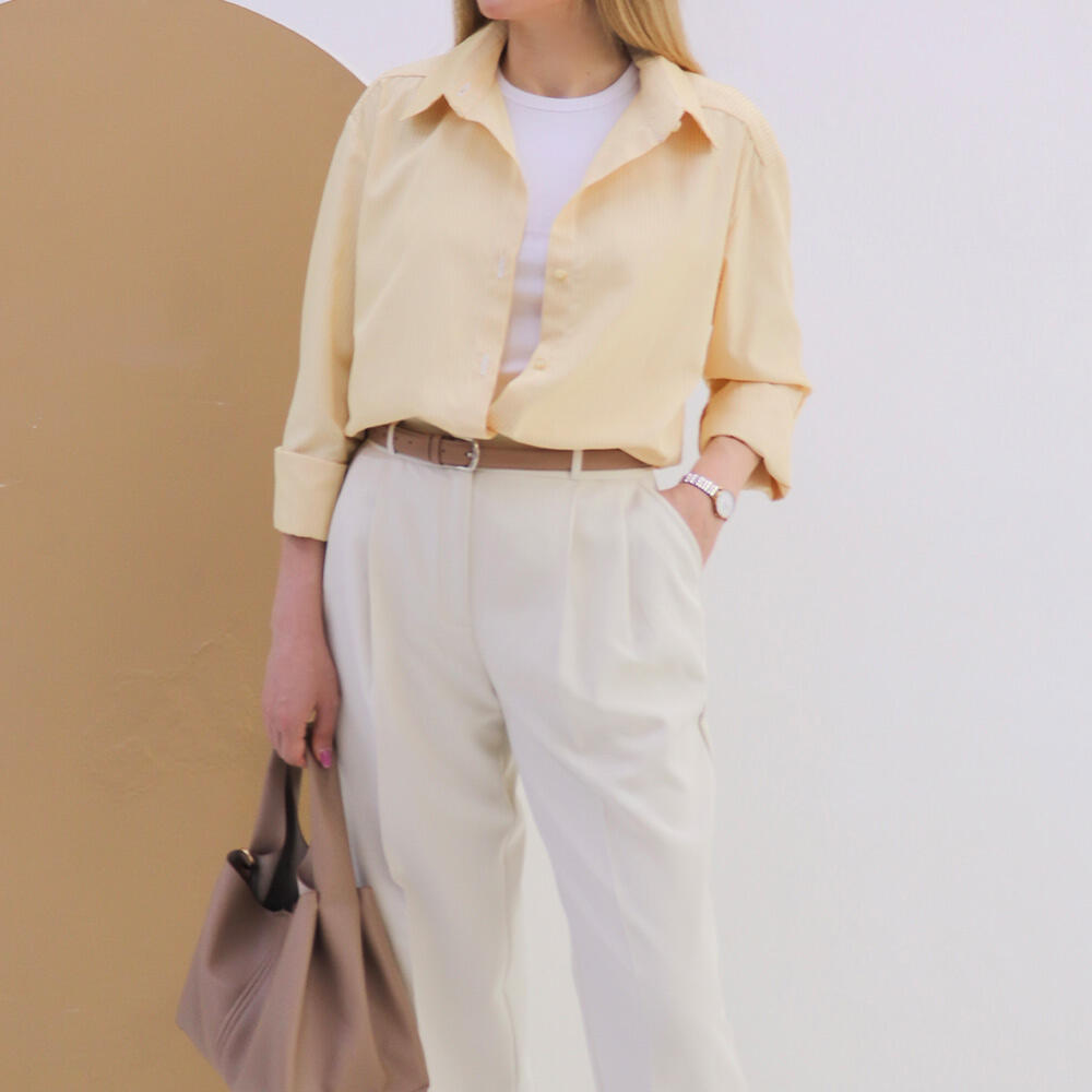 شومیز لینن زنانه راه راه وندا (Venda) سین استایل