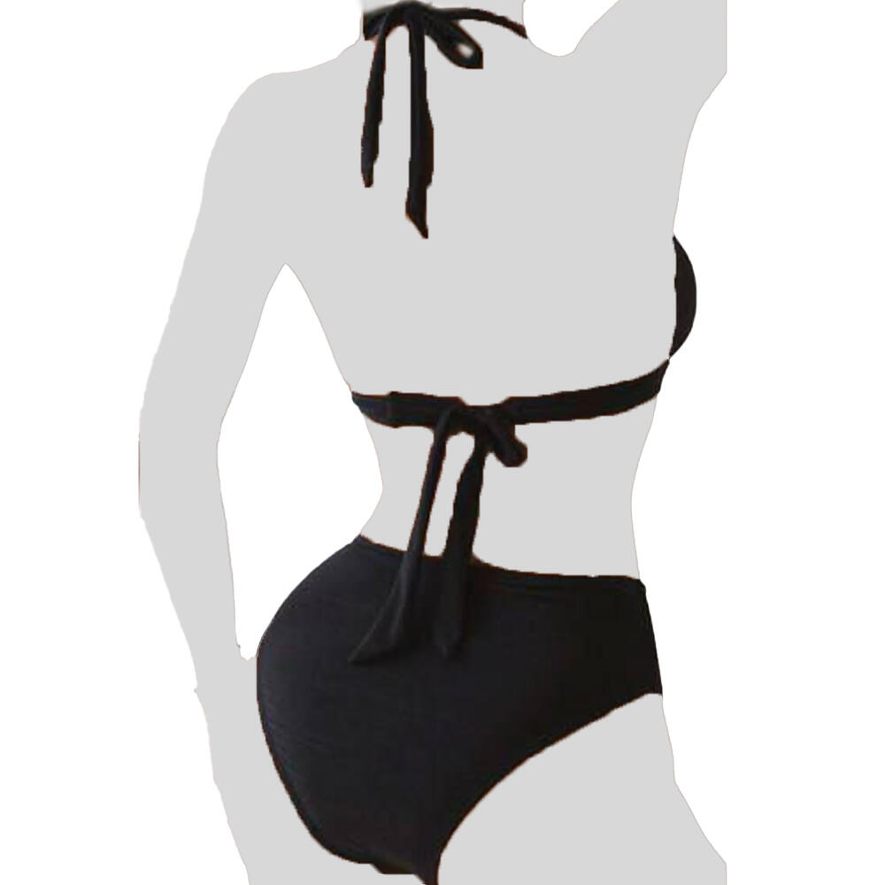 مایو زنانه دو تکه مشکی چینا (Cheina)