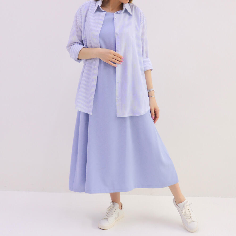 شومیز لینن زنانه راه راه وندا (Venda) سین استایل