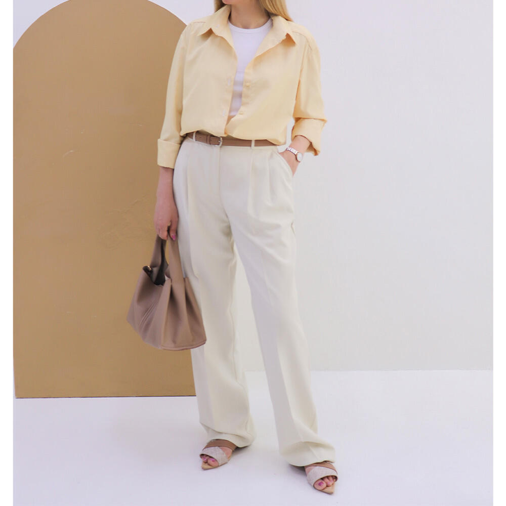 شلوار زنانه کرپ راسته‌ی آلا (Alla) کد 6243