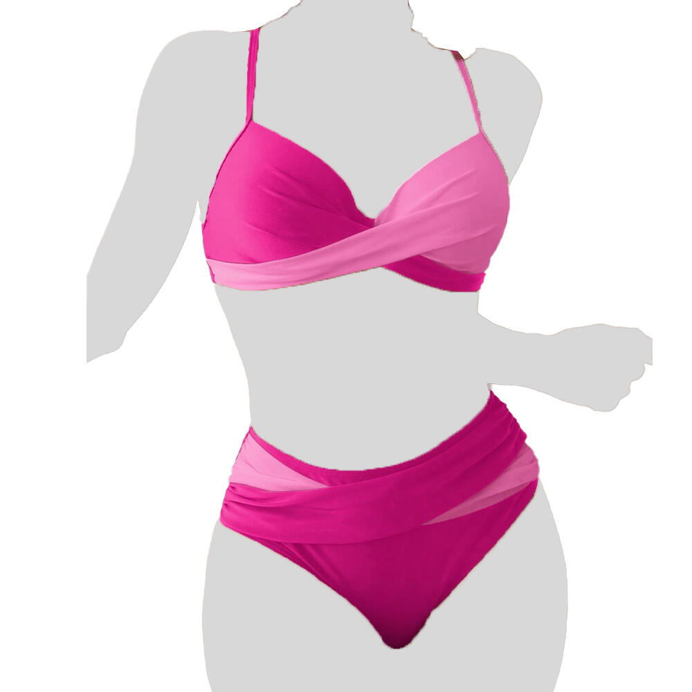 مایو زنانه دو تکه کاپدار تریک (Treak) برند شین Shein