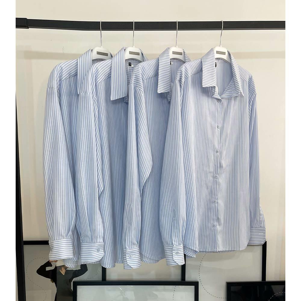 شومیز لینن زنانه راه راه وندا (Venda) سین استایل