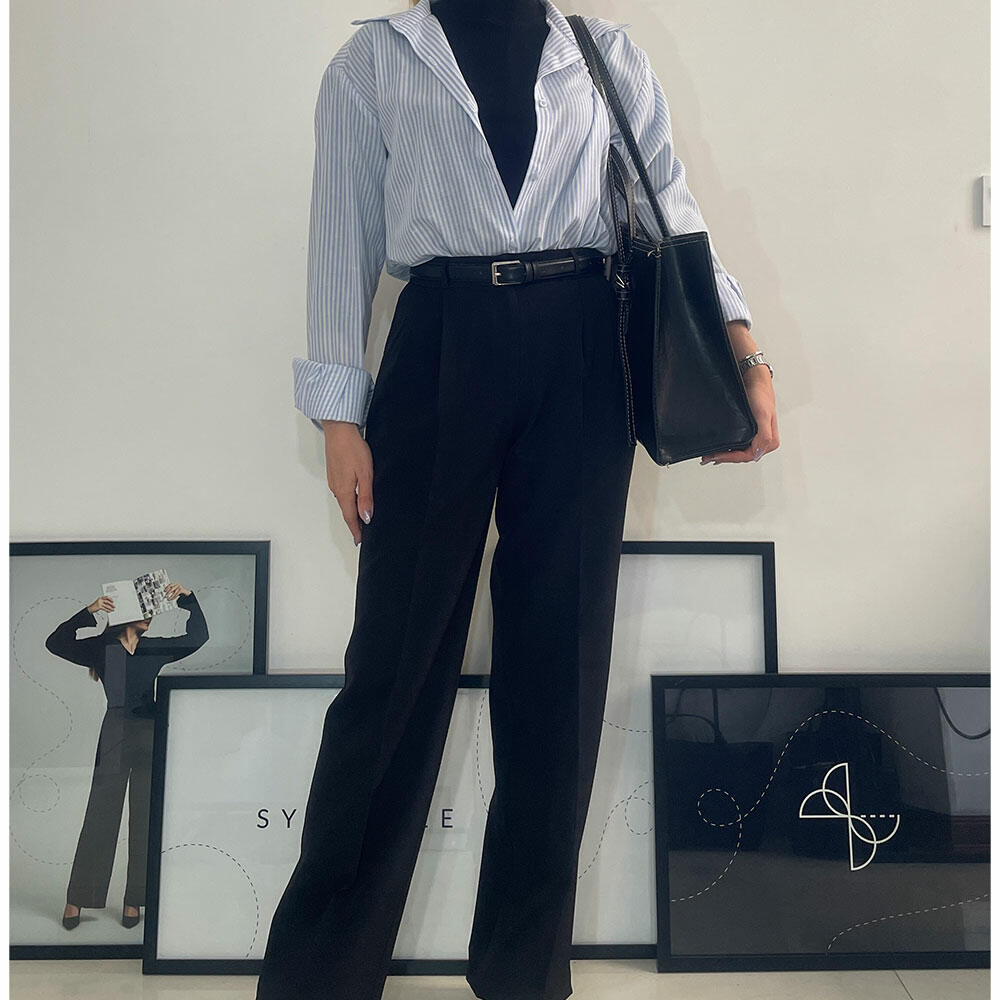 شومیز لینن زنانه راه راه وندا (Venda) سین استایل