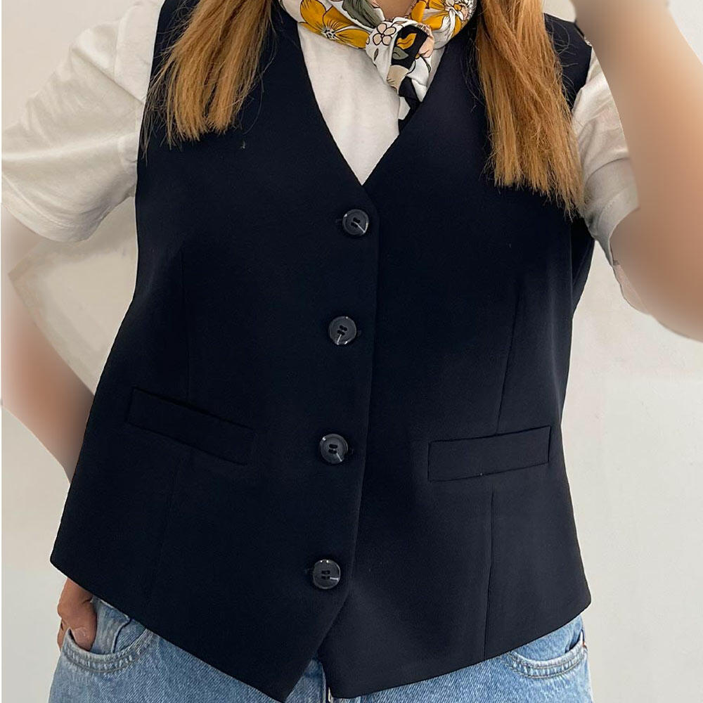 وست زنانه ی کرپ آستردار جولی (Julie) سین استایل