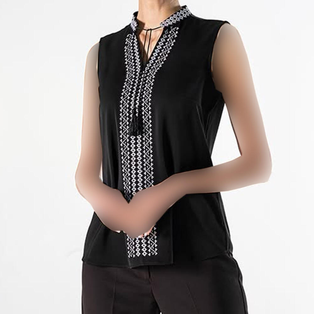 تاپ زنانه کرپ گلدوزی آمیان(Amian) کد 3098