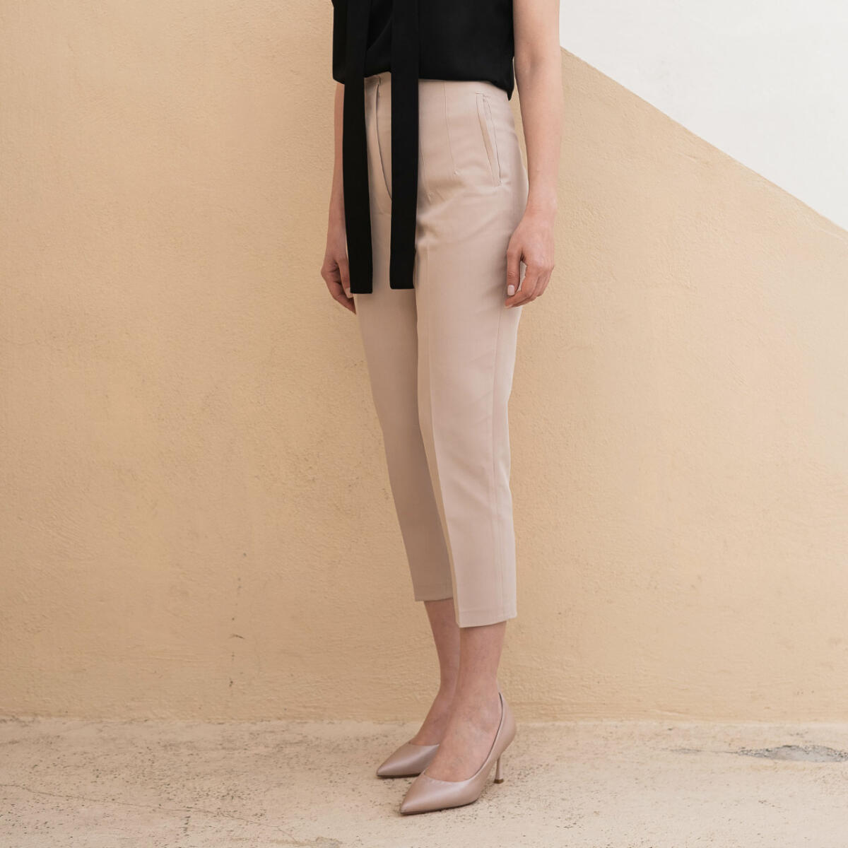 شلوار زنانه ی کرپ پائولا (Paula) سین استایل کد 6129