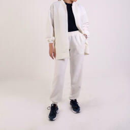 ست سوییشرت و شلوار زنانه سفید پاپل (Popel) سین استایل