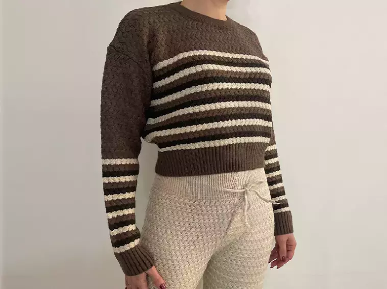 بافت زنانه راه راه رندا (Renda)