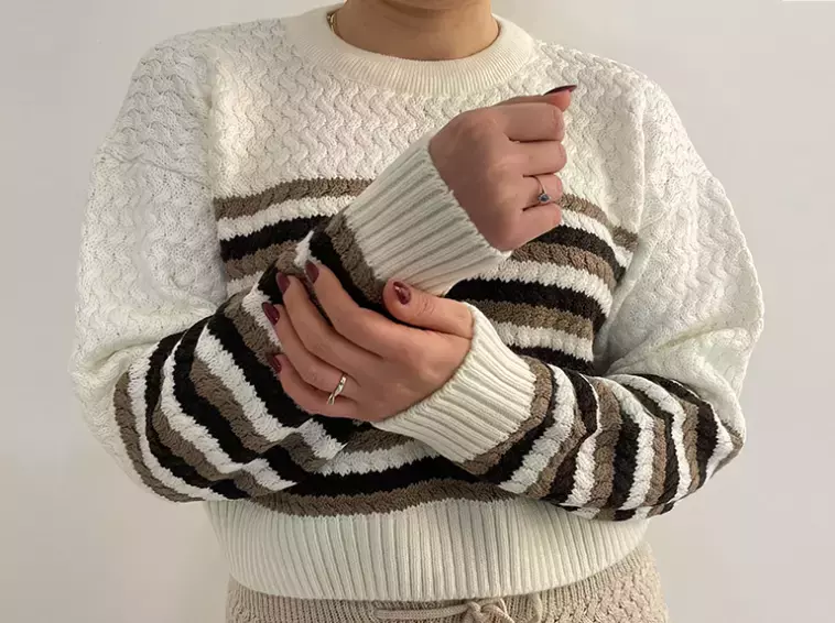 بافت زنانه راه راه رندا (Renda)