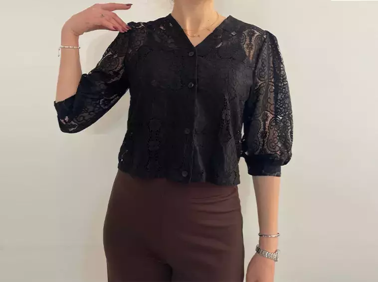 شومیز زنانه دکمه دار ملانیا (Melania)