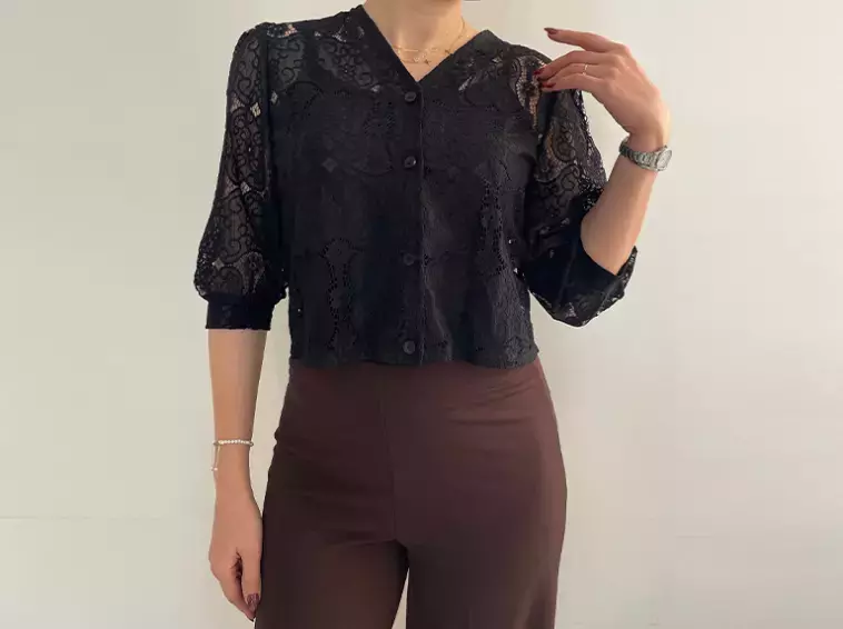 شومیز زنانه دکمه دار ملانیا (Melania)