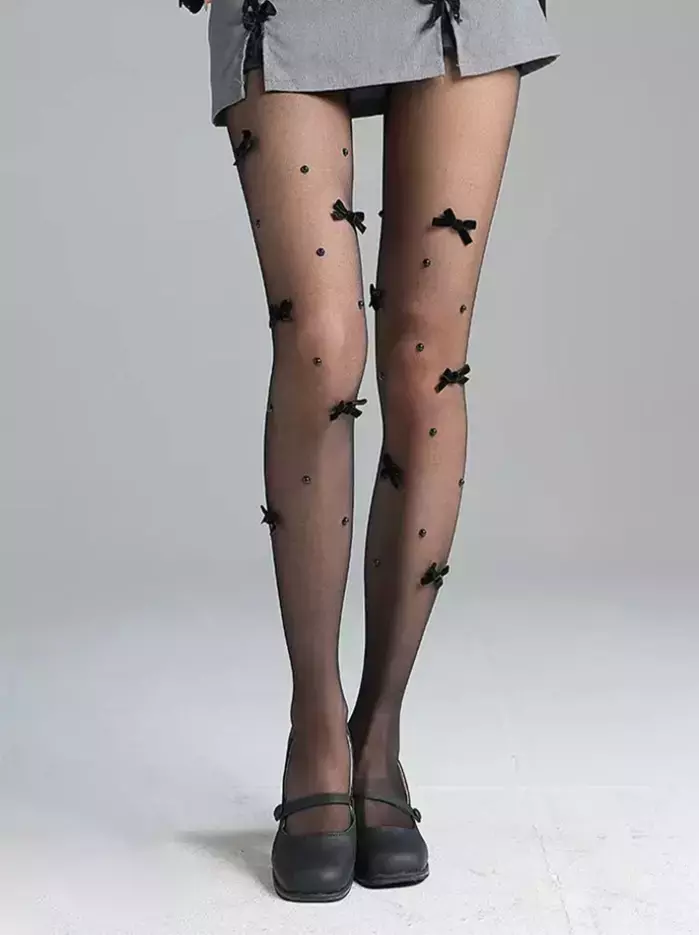 جوراب شلواری زنانه شیشه‌ای پاپیونی ژانوس (Zhanus) برند شین Shein