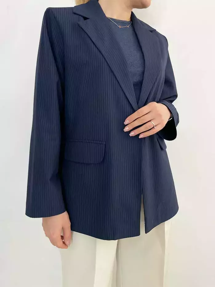 کت زنانه فاستونی سرمه‌ای اسکارلت (Scarlet) سین استایل