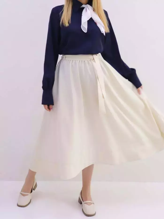 دامن زنانه لینن کره‌ای لیندی (Lindy) سین استایل