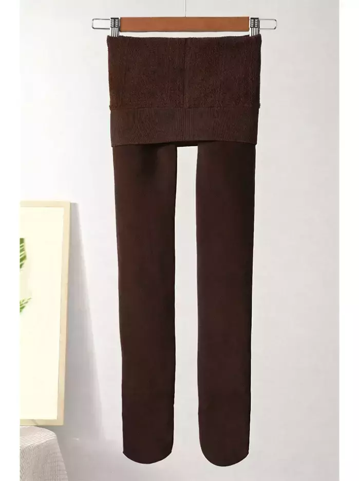 جوراب شلواری زنانه تو کرک قهوه‌ای چاکلت (Chocolate)
