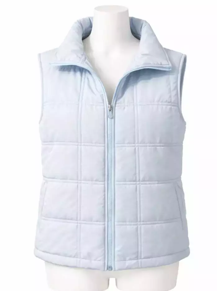 وست پافر زنانه آستین حلقه‌ای آبی بلومینز (Blueminz) سین استایل