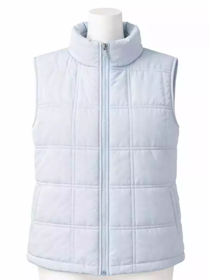 وست پافر زنانه آستین حلقه‌ای آبی بلومینز (Blueminz) سین استایل